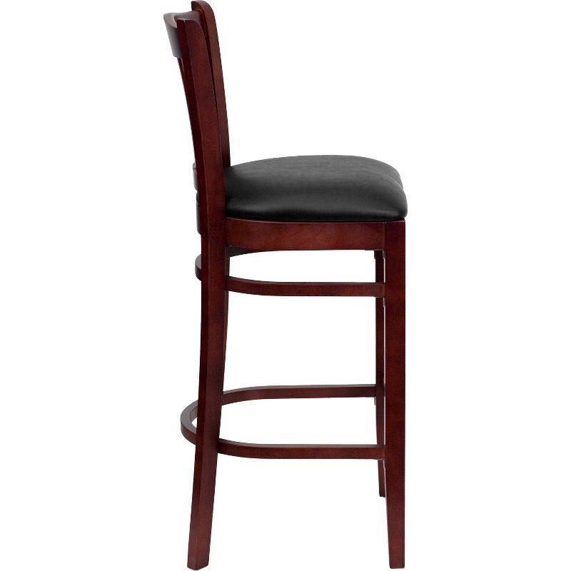 Flash Furniture Vertical Slat Back Wooden Restaurant Barstool