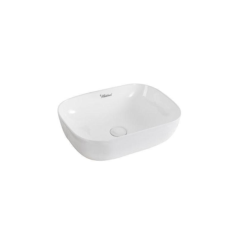 Whitehaus Collection WH71333 Whitehaus Collection Isabella Plus 12.5'' White Vitreous China Rectangular Bathroom Sink