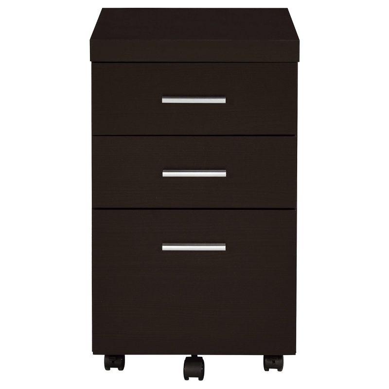 Black 3-Drawer Lockable Mobile Storage Cabinet