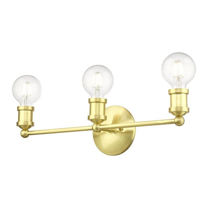 Livex Lighting Lansdale 3 - Light Vanity in  Satin Brass