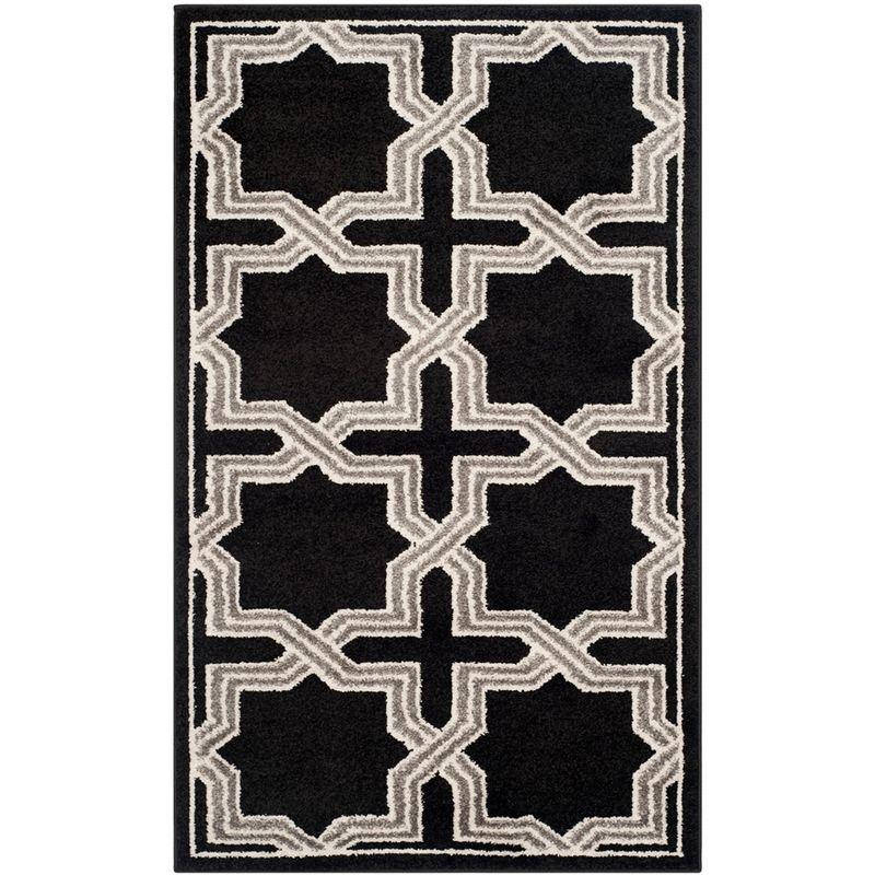 Amherst AMT418 Power Loomed Accent Rug - Anthracite/Grey - 3'x5' - Safavieh.