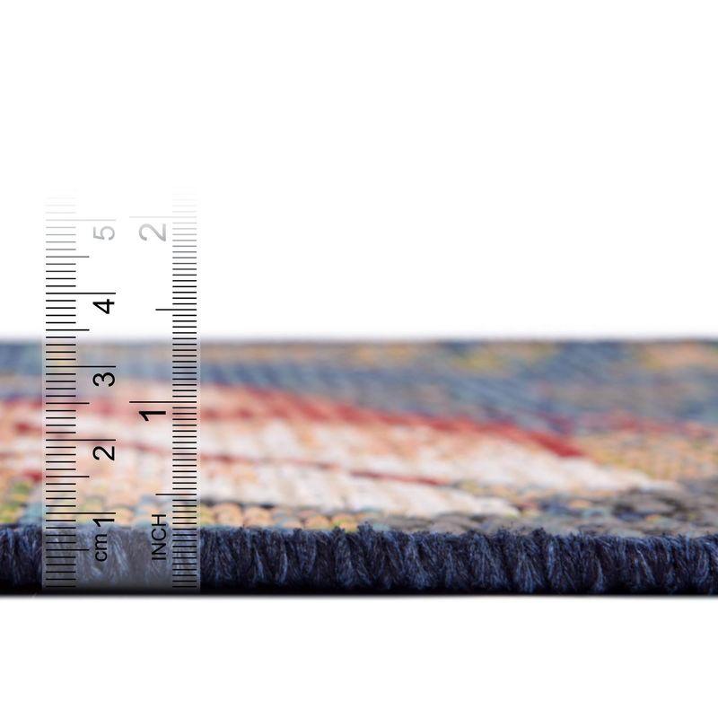 Unique Loom Baja Outdoor Collection Area Rug - Tijuana (6'  x 9' Rectangle Navy Blue/Gray)