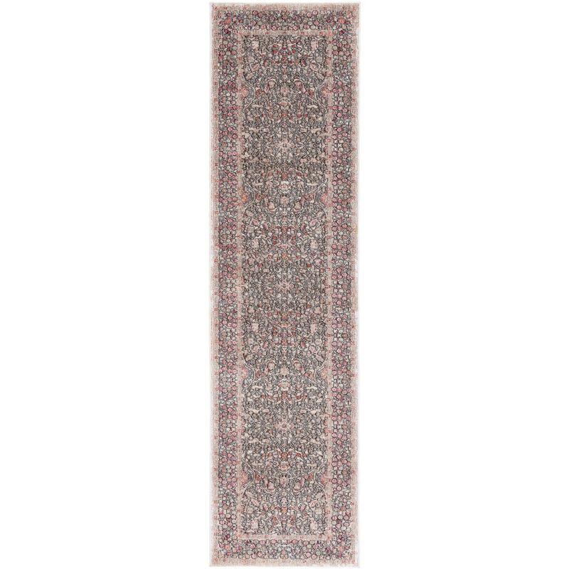 Elegant Blue Synthetic Hand-Knotted 26" Stain-Resistant Area Rug