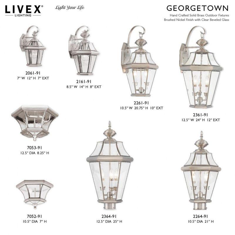 Livex Lighting Georgetown 3 - Light Wall Light in  Brushed Nickel