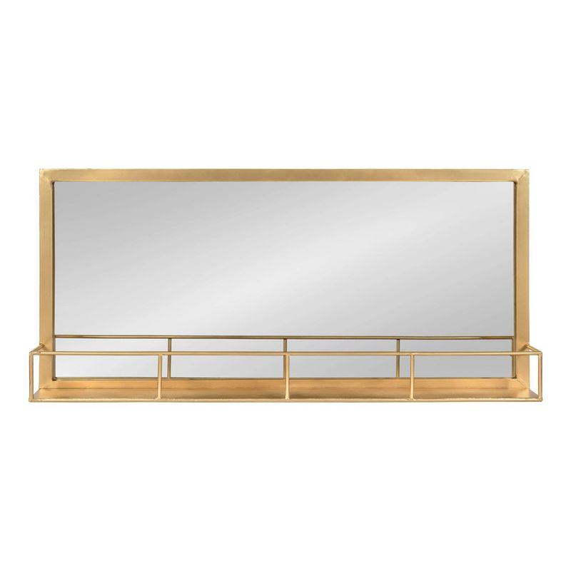 Jackson Metal Frame Mirror with Shelf - Kate & Laurel All Things Decor