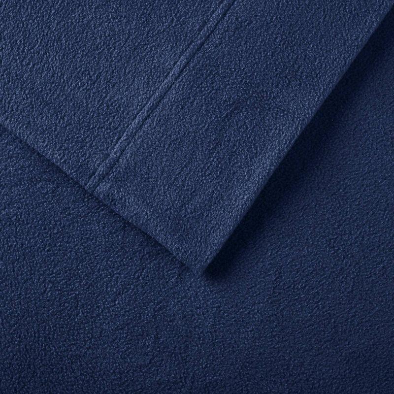 Full Micro Fleece Sheet Set Navy - True North by Sleep Philosophy