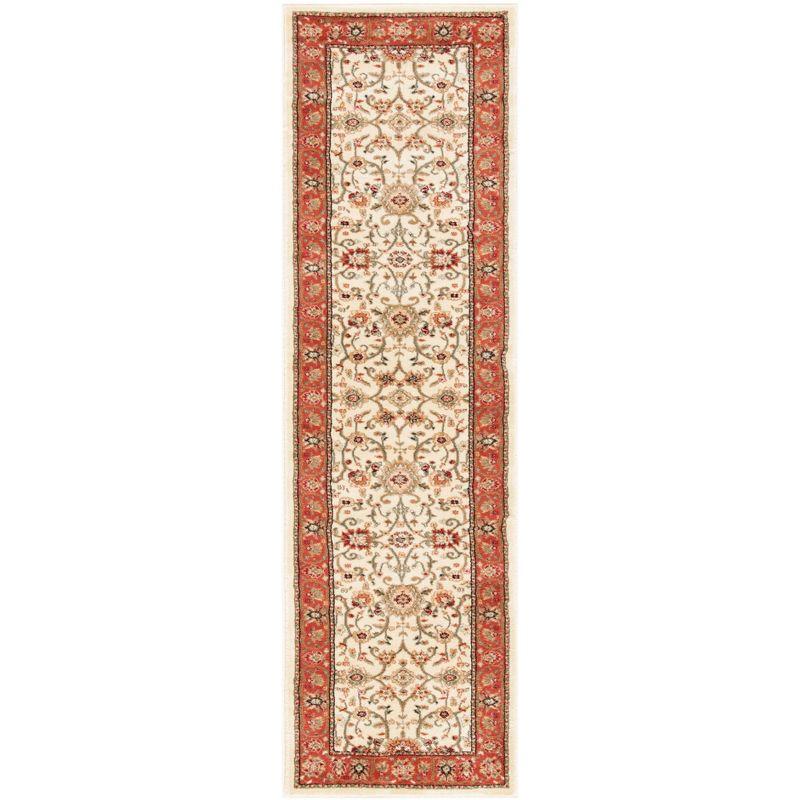 Lyndhurst LNH212 Power Loomed Runner Rug - Ivory/Rust - 2'3"x8' - Safavieh