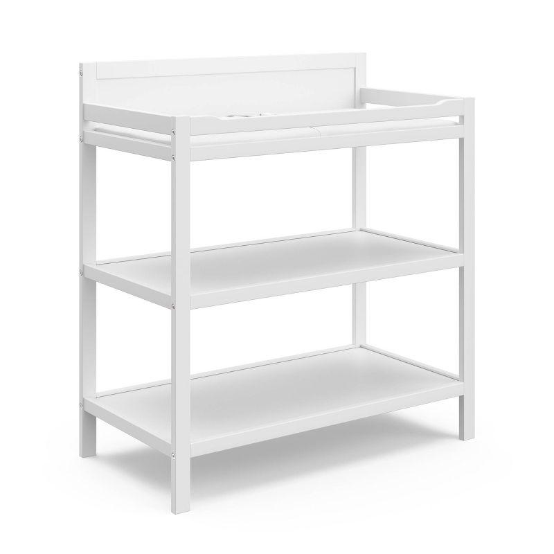 White Modern GREENGUARD Certified Changing Table with Drawers