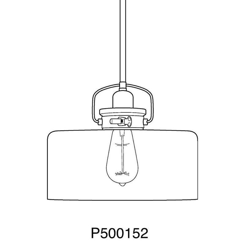 Progress Lighting Calhoun 1-Light Pendant, Brushed Nickel, Clear Glass Shade