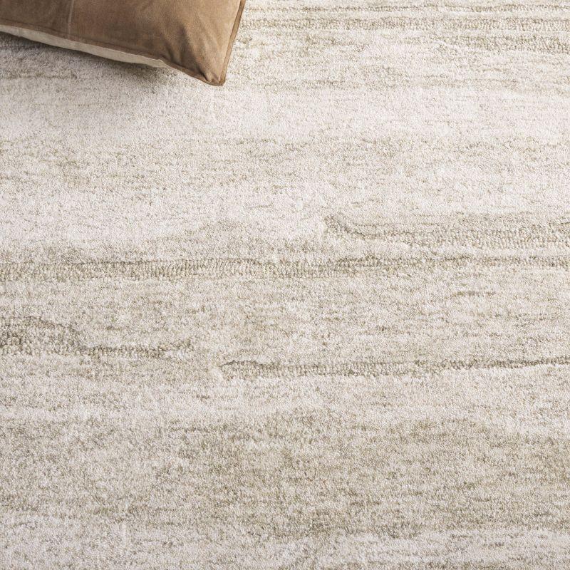 Ebony EBN221 Handmade Tufted Area Rug - Light Grey/Beige - 4'-0" x 6'-0" - Safavieh