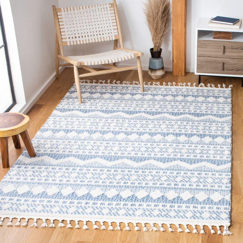 Ivory Diamond Braided 8' x 10' Rectangular Shag Rug