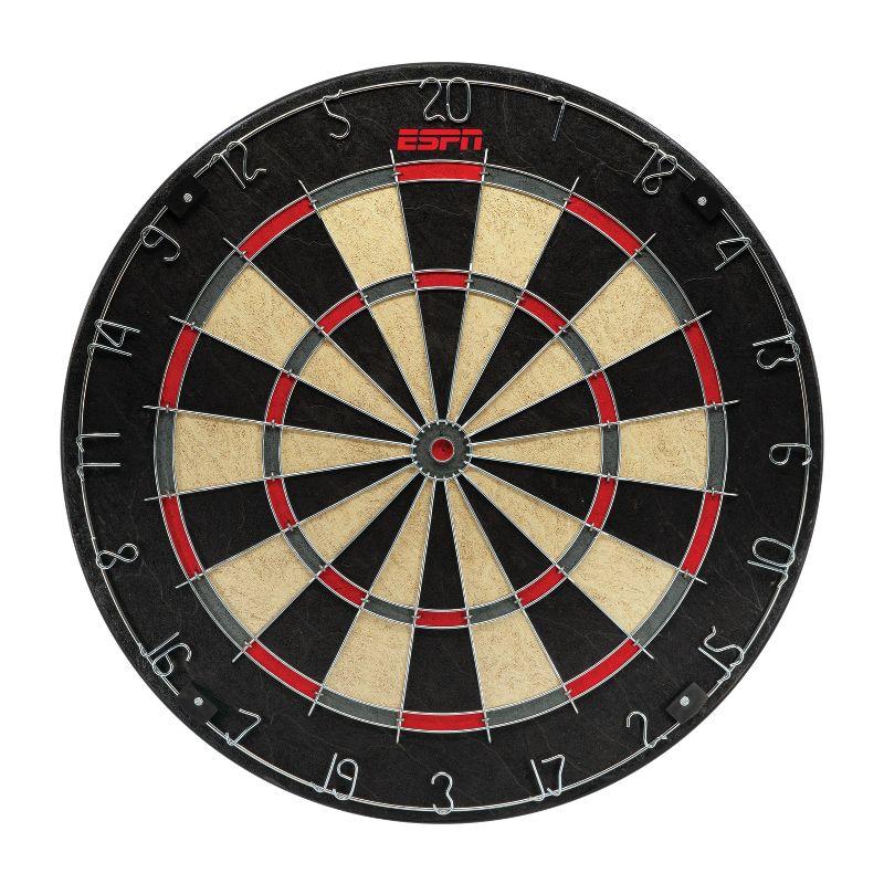 ESPN Dart Board Includes 6 Steel Tip Darts, Bristle Dartboard with Scoreboard (ES-DT240.EXv24)