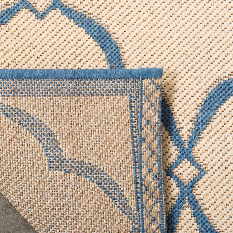 Linden LND125 Power Loomed Area Rug - Cream/Blue - 5'3"x7'6" - Safavieh