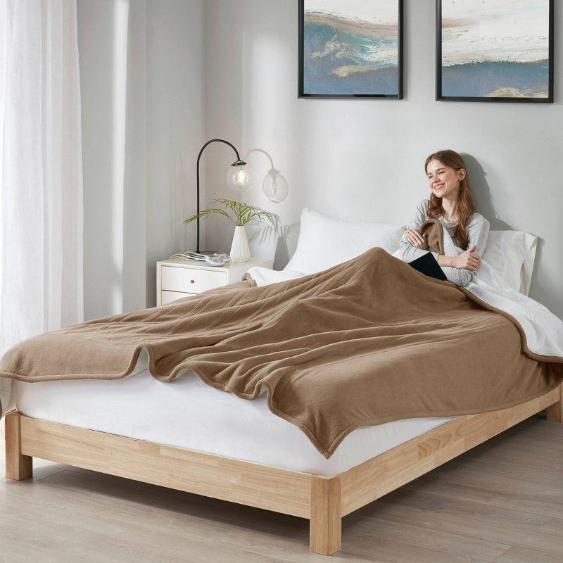 Serta Serta Fleece to Sherpa Heated Blanket