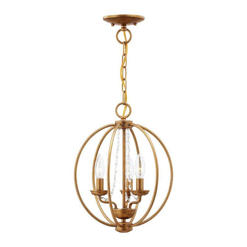 Livex Lighting Arabella 3 - Light Chandelier in  Antique Gold Leaf