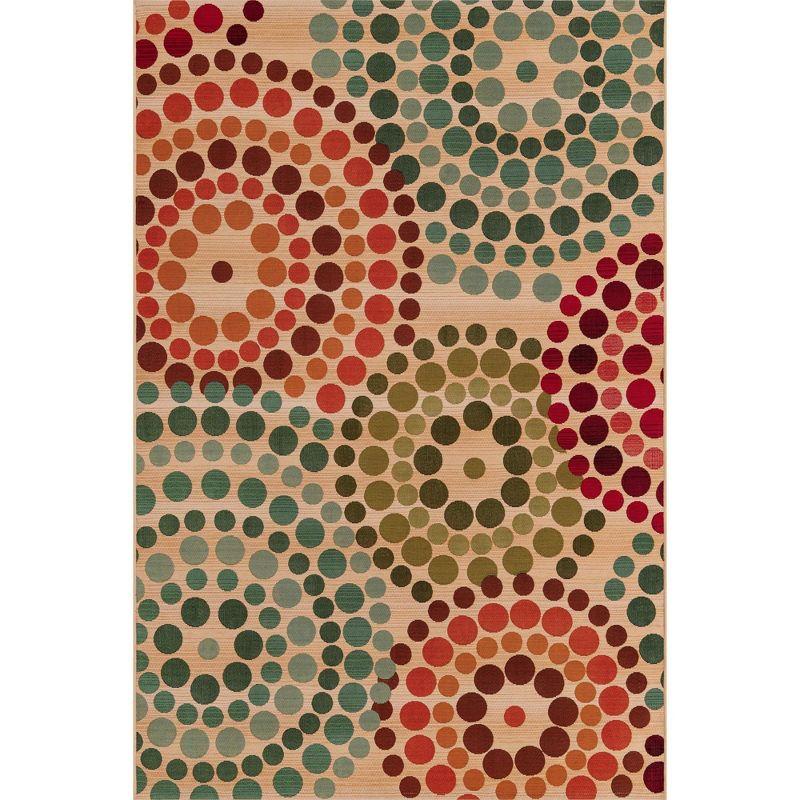 Unique Loom 5' 3 x 8' 0 Beige Outdoor Modern Spark Area Rug