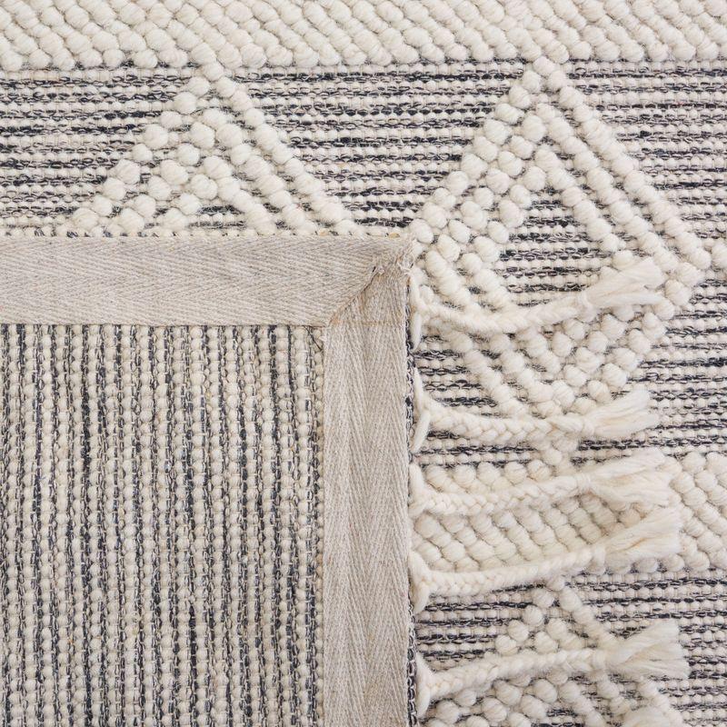 Natura NAT307 Power Loomed Area Rug - Ivory/Black - 6'x6' - Safavieh.