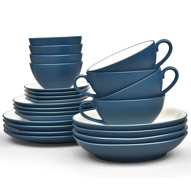 Noritake Colorwave Blue Ceramic 24-Piece Dinnerware Set