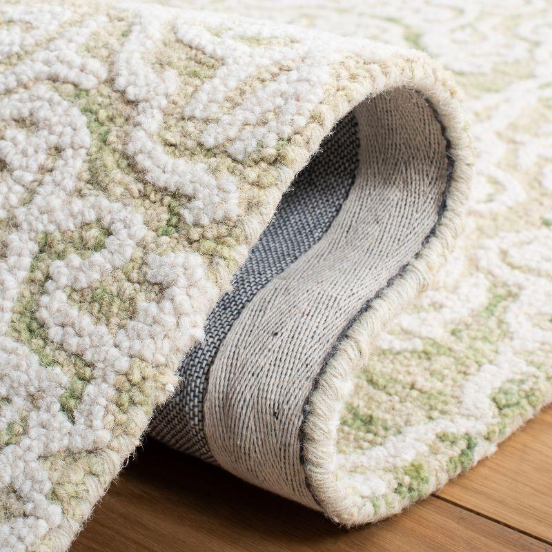 Blossom BLM112 Hand Tufted Indoor Runner Rug - Light Green/Ivory - 2'3"x8' - Safavieh