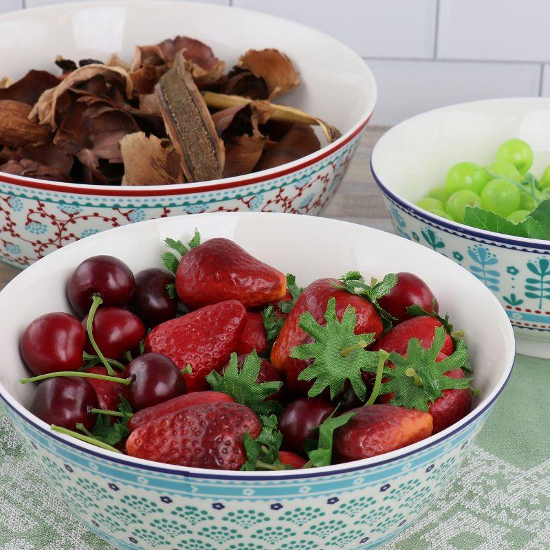 Stoneware Decorative Bowl - Set of 3