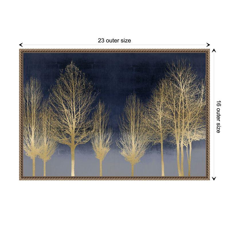 Amanti Art Gold Forest on Blue by Kate Bennett Canvas Wall Art Print Framed 23 x 16-in.