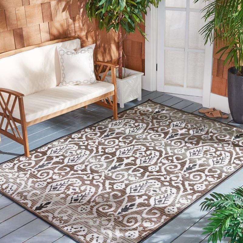 Havana Ivory and Light Brown Synthetic Indoor/Outdoor Rug