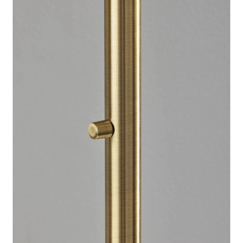 Bowery Arc Floor Lamp Antique Brass - Adesso: Adjustable Overhead Lighting, Stylish Metal Body