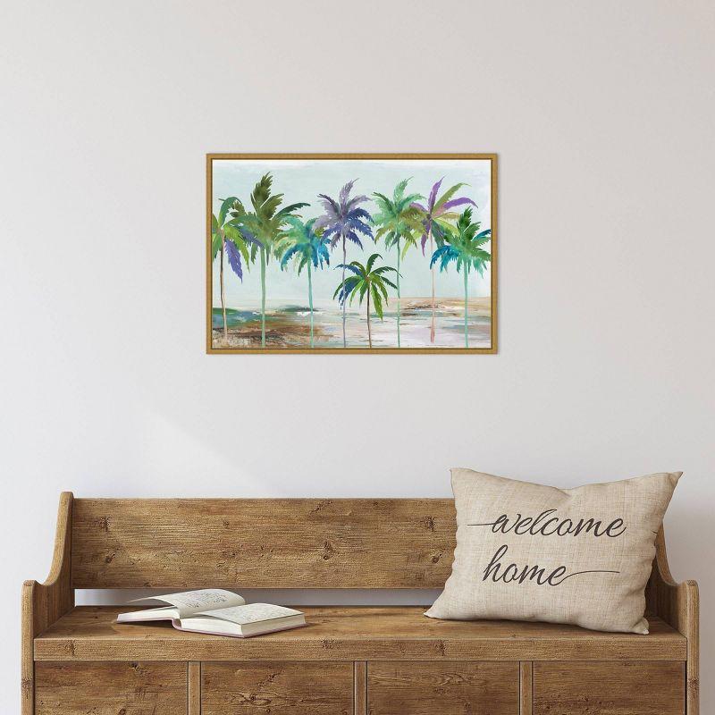 23" x 16" Tropical Dream by Asia Jensen Framed Canvas Wall Art - Amanti Art: Hand-Stretched, Sawtooth Back, Lithograph