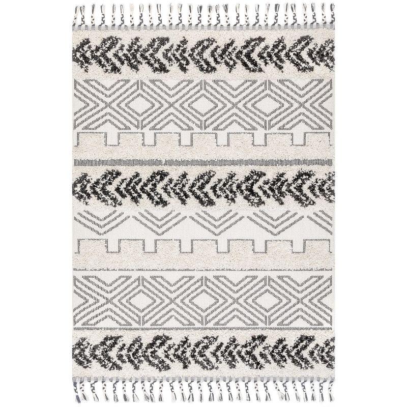 nuLOOM Zuri Shaggy Banded Area Rug