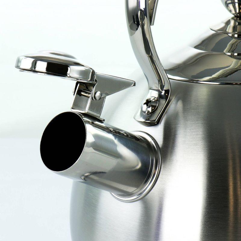 Brushed Silver 2.8L Stainless Steel Whistling Kettle