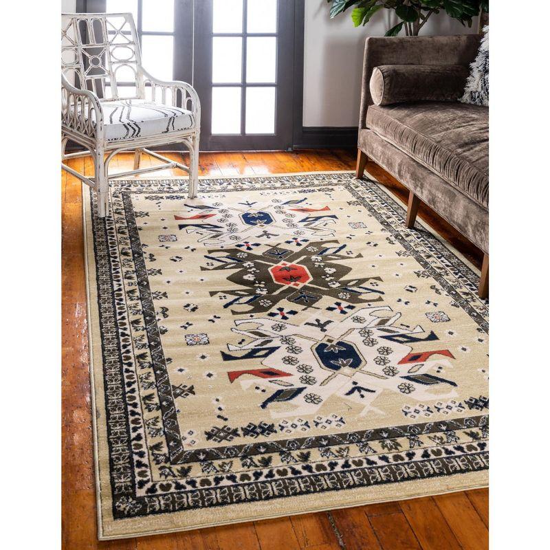 Unique Loom 2' 0 x 3' 1 Cream Taftan Oasis Area Rug