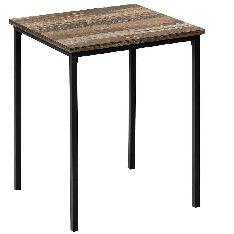 Monarch Specialties Table Set 3pcs Set Coffee End Black Metal Brown Reclaimed Laminate Contemporary Modern