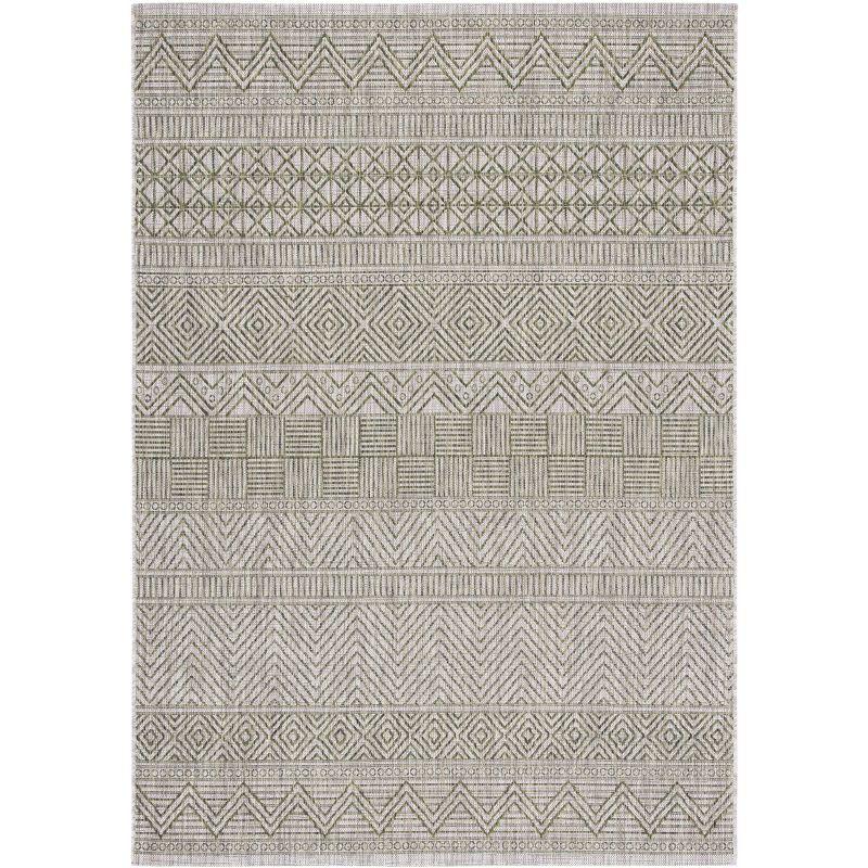 Easy-Care 5' x 7' Gray Synthetic Rectangular Area Rug