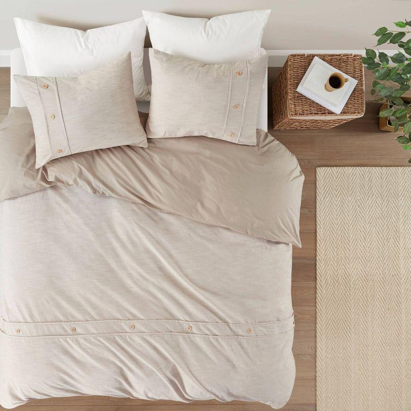 Dover Organic Cotton Oversized Duvet Cover Set (Set of 3)