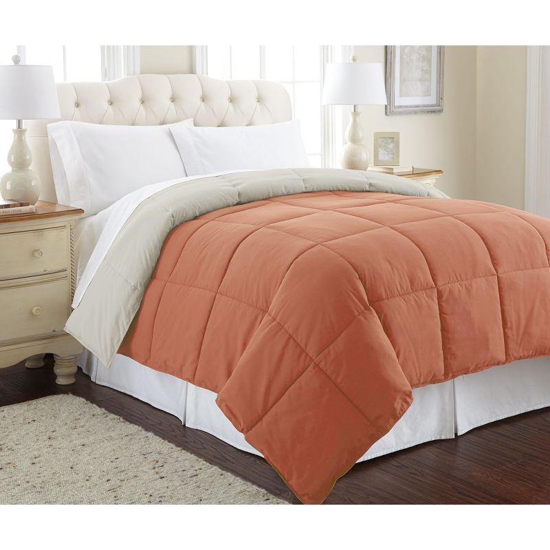 Modern Threads Sanctuary by PCT Down Alternative Microfiber Quilted Reversible Comforter & Duvet Insert - Soft, Comfortable Alternative to Goose Down - Bedding for All Seasons