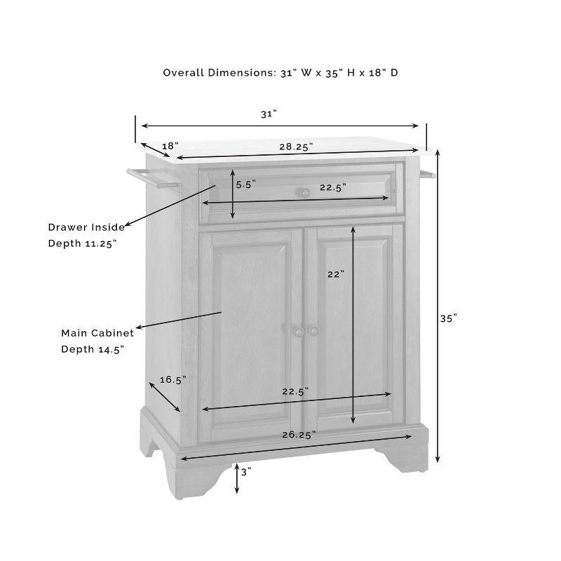 Lafayette Black Granite Top Portable Kitchen Island/Cart - Crosley