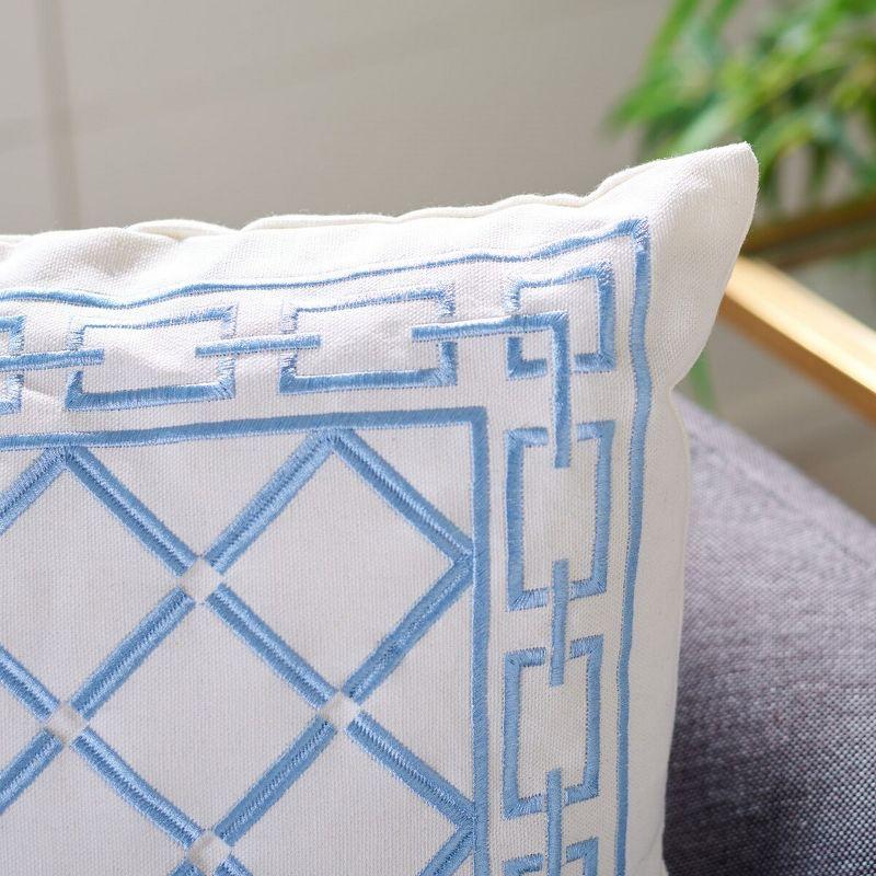 Safavieh Embroidered Cotton Reversible Throw Pillow