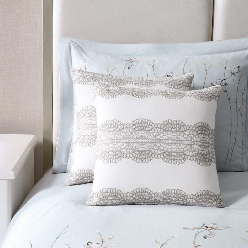 Linen Classique Lace Reversible Decorative Pillow Taupe