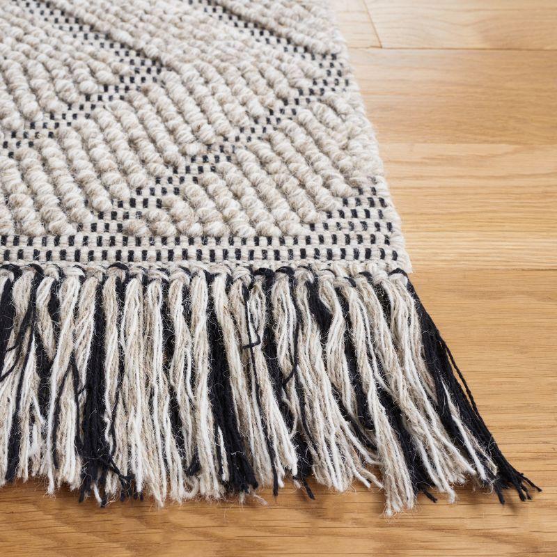 Foundry Select Ailiedh Vermont Flat Weave Wool/Cotton Striped Rug in Beige/Ivory