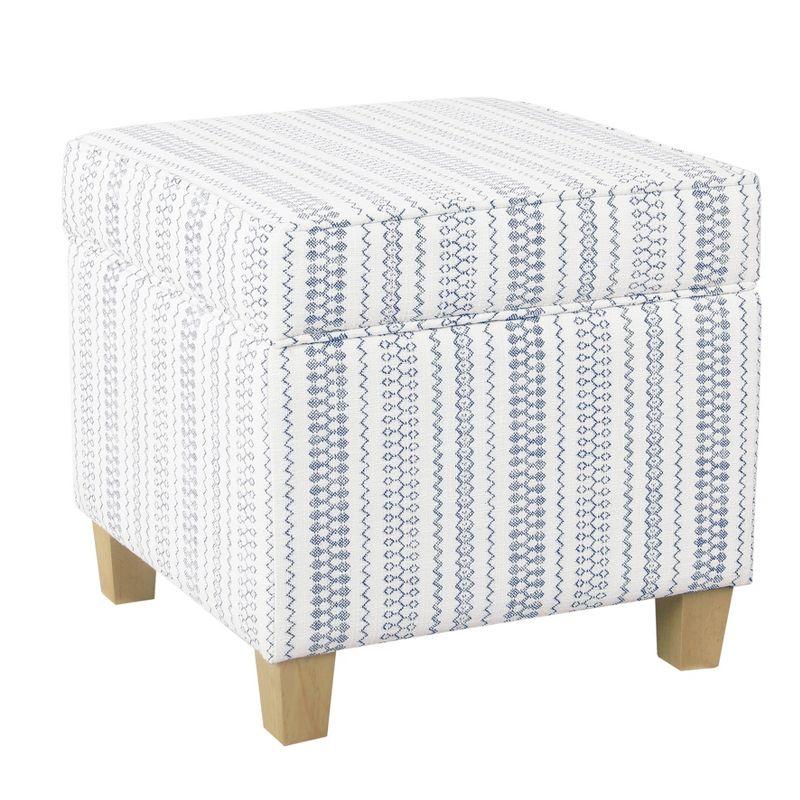 Cole Classics Square Storage Ottoman with Lift Off Top - HomePop