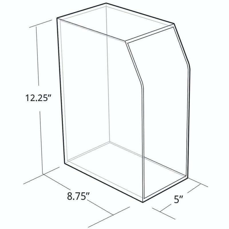 Clear Acrylic Desktop Magazine and File Holder