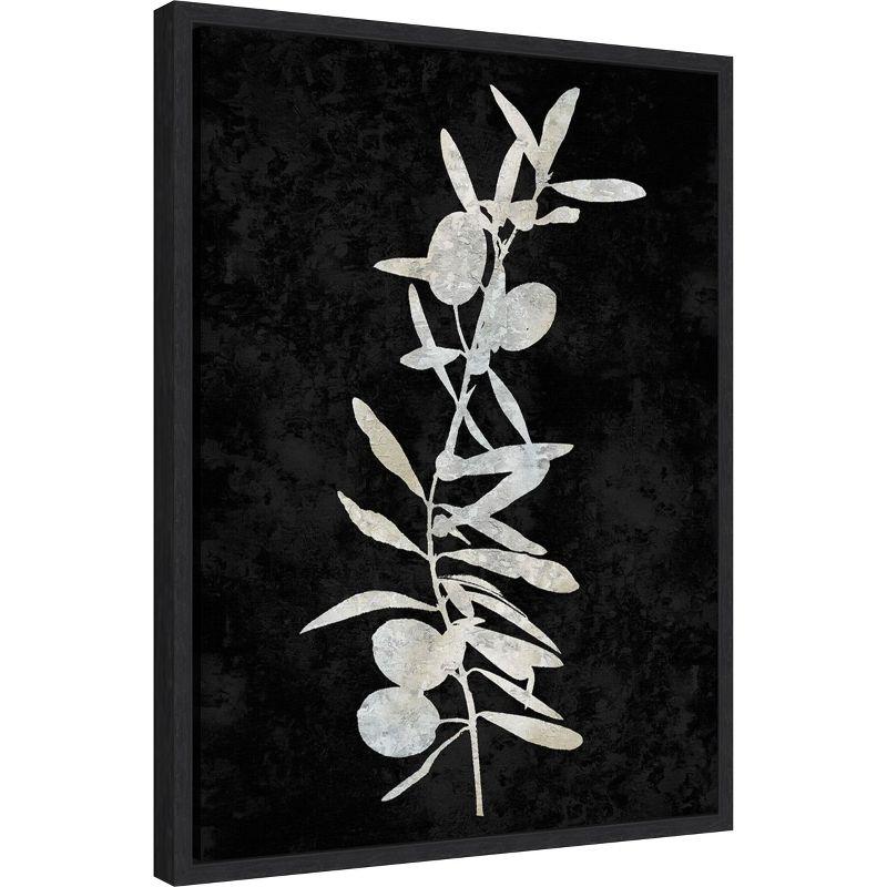 Amanti Art Plant Life White on Black IV by Danielle Carson Canvas Wall Art Print Framed 18 x 24-in.