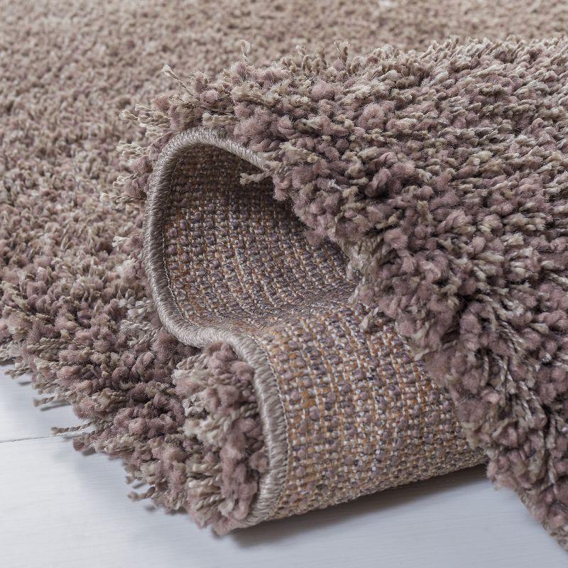 Santa Monica Shag SGN725 Power Loomed Indoor Area Rug - Taupe - 5'3"x7'6" - Safavieh