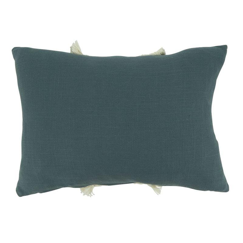 Rectangular Fringe Lace Poly-Filled Throw Pillow