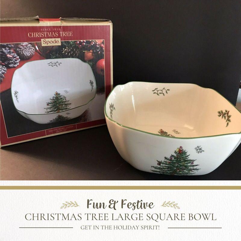 Spode Christmas Tree Large Square Serving Bowl - 10 Inch