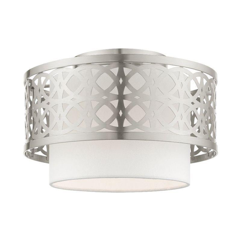 Livex Lighting Calinda 1 - Light Semi-Flush Mount in  Brushed Nickel