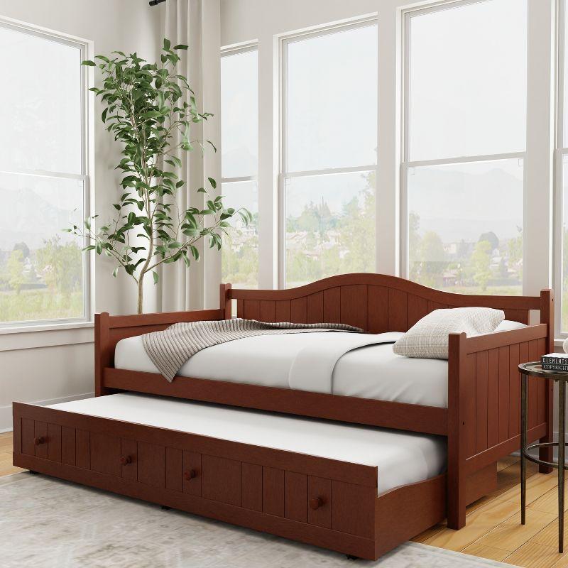 Staci Wood Daybed with Trundle Twin - Cherry - Hillsdale Furniture