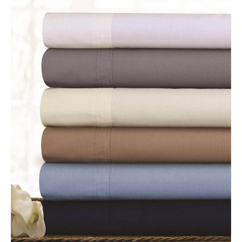 White Twin XL Egyptian Cotton Percale Deep Pocket Sheet Set