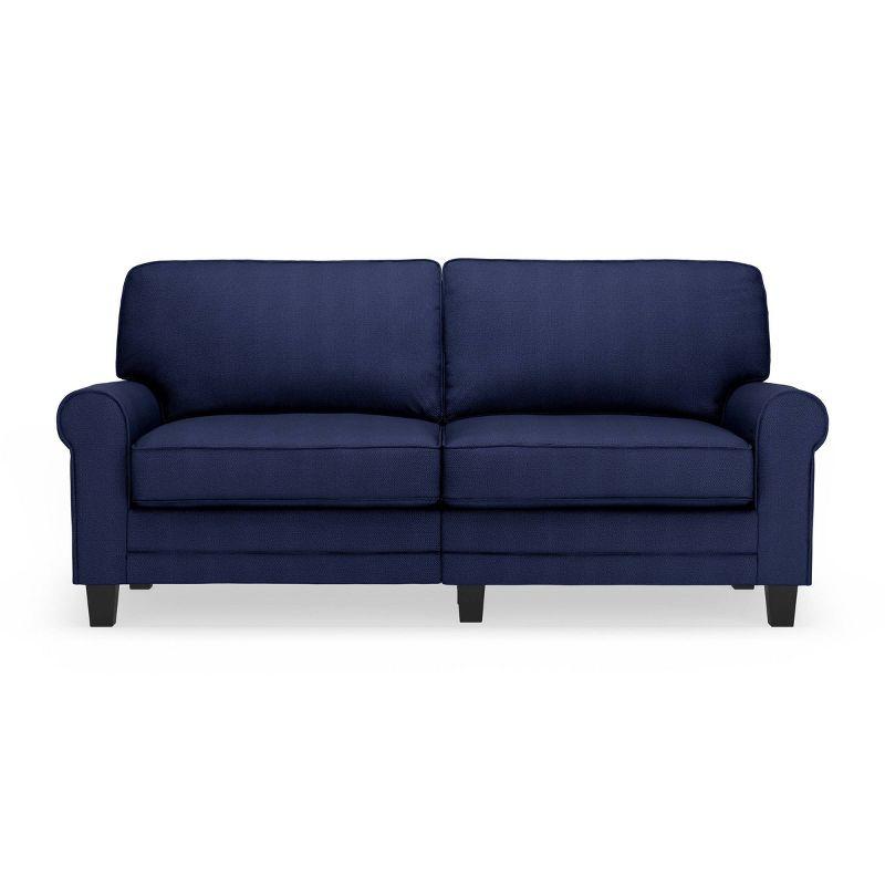 Serta Copenhagen 73" Rolled Arm Sofa, Easy Care Fabric, Soft Pillow Back, Pocket Coil Seat Cushions