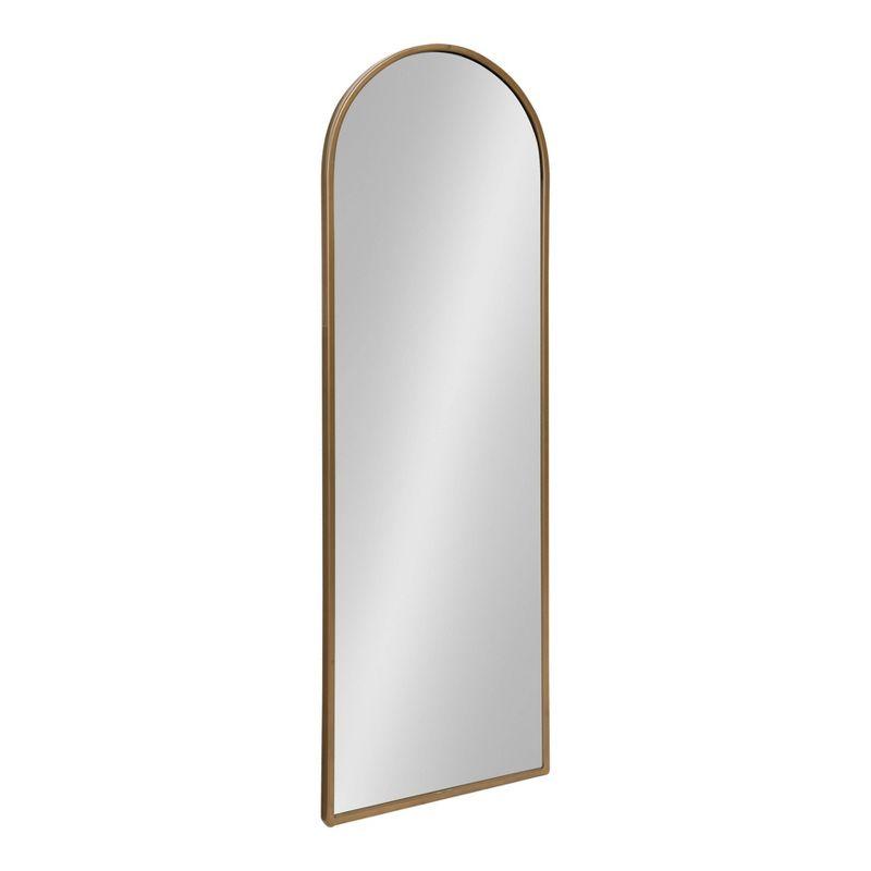 Gold Full-Length Rectangular Wall Mirror with Metal Frame